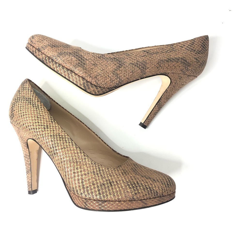 Julie Lopez Layla Snakeskin Print Pumps Heels Size 9.5